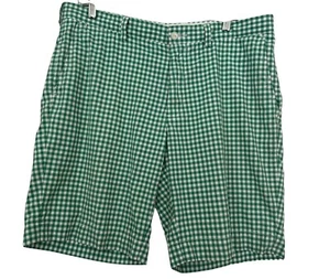 Pantalones Cortos Polo Ralph Lauren Para Hombre 36 Suffield Verde Blanco Cuadros Guinga 9" - Imagen 1 de 5