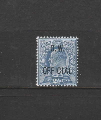 SGO39: 2 1/2d Ultramarine: O.W. OFFICIAL: Mint: Aldred FACSIMILE Cover