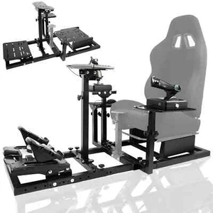 Marada Cabina De Simulación De Vuelo Con Soporte Para Volante De Carreras - Picture 1 of 10
