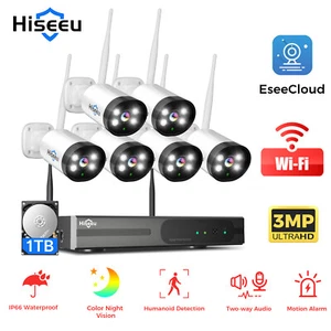 Hiseeu 16CH NVR 2.4/5.8GHz WiFi Security Camera System Kit,3MP IP Camera,1TB HDD - Picture 1 of 13