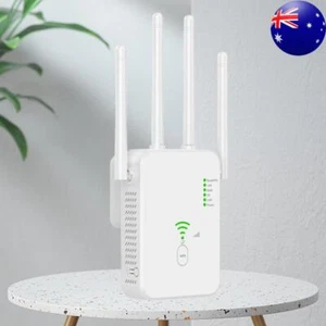 WiFi Range Extender with 4 Antennas Signal Booster Wide Coverage for Home Hotel - Afbeelding 1 van 18