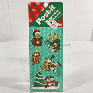 3M Garfield Post-It Removable Stickers 2 Sheets Christmas Holiday Odie Cat Dog - Picture 1 of 9