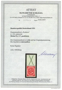 Bund S 7 luxus postfrisch Attest Schlegel BPP - Bild 1 von 2