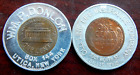 2 32Mm Encased Cents 1954 D Wheat & 1964 Old Line Life Ins & Wm. P Donlon Look !