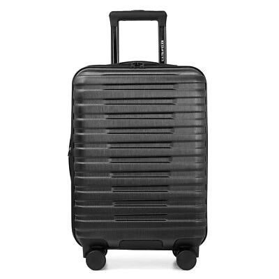 Equipaje de mano giratorio rígido de 22" U.S. Traveler Boren con puerto USB - negro Foto 1 de 4