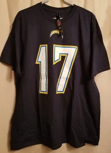 NFL TEAM APPAREL mens CHARGERS #17  Philip Rivers  t shirt blue NWT XL - Picture 1 of 3