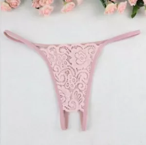 ☆USA☆ Sexy Women Lace Thong G-string Panties Lingerie Underwear Crotchles T-back - Picture 1 of 13