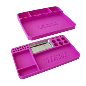 The Original Pink Box 2-Piece Flexible Silicone Tool Organizer Tray Set Pink - Picture 1 of 8
