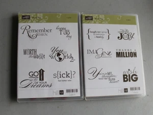 Stampin Up! Wortspiel Stempelset 12 insgesamt 2 Boxen Set Ruhestand Anlässe Gruß - Bild 1 von 3