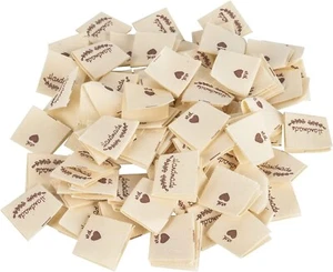 100 Stücke Handmade Stoffetiketten,Handmade Label Zum Annähen,Stoffetiketten - Bild 1 von 6