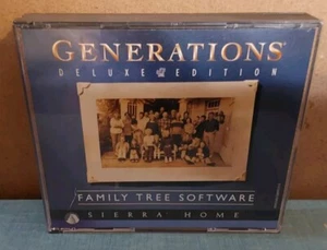 Generations Family Tree Software Deluxe Edition Sierra Home 1998 4 Disc - Picture 1 of 4