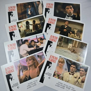Scarface Movie Lobby Cards Full Set 8 -Al Pacino- Original 1983 11" x 8" Vintage - Picture 1 of 14
