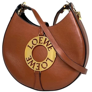 Auténtico Bolso de Hombro LOEWE Joyce Pequeño Cuero Marrón Dorado 9.45 x 7.09 pulgadas - Imagen 1 de 8