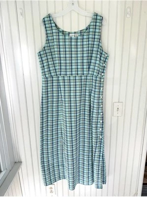 Cherokee Women’s XL Plaid Jumper Dress Button Up Cotton Cottagecore Country Y2K - Image 1 of 4