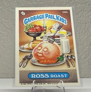 1986 Topps Garbage Pail Kids Ross Roast #186b  Original Series 5 GPK - Picture 1 of 2