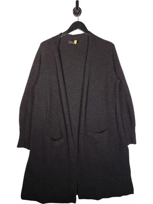 Кардиган Polo Ralph Lauren размер Large женский черный шерстяной кашемировый с открытой передней частью - Изображение 1 из 4