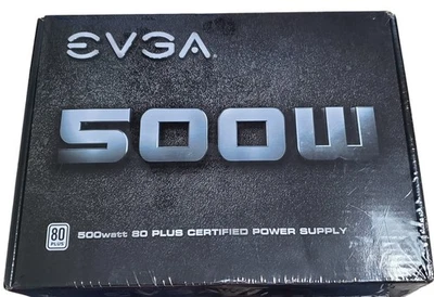 EVGA 500W W1 80 Plus Power Supply 100-W1-0500-KR ( NEW SEALED ) - Image 1 of 2