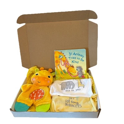 Unisex Baby Shower Gift Box, Newborn Essentials Bedtime Present, Infant Gift Set - Image 1 of 4