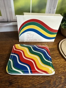 Avon Summer Brights Convertible Bag Rainbow Zippered Case Vtg 1984 New - Picture 1 of 3