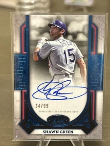 2024 Topps Tier One Shawn Green Certificato Prime Performers Blu Auto /99 - Foto 1 di 3