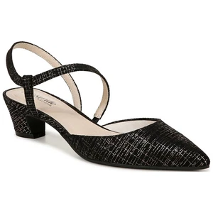 Life Stride scarpe donna minimaliste slingback pump glitter nero taglia 10 - Foto 1 di 9