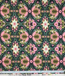 Tula Pink Fabric Slow and Steady The Tortoise OOP Fat Quarter Strawberry Kiwi - Picture 1 of 2
