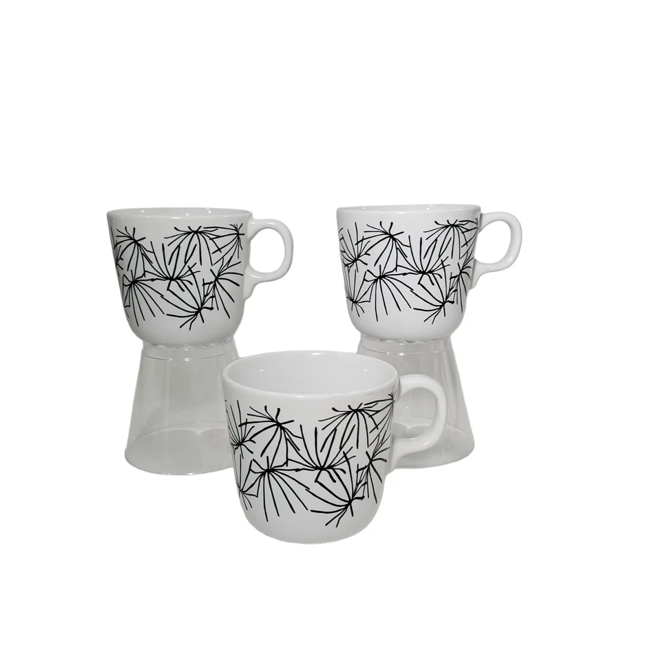 Taza de té café cerámica blanca negra IKEA Maria Vinka Ungdom 8 oz Foto 1 de 4