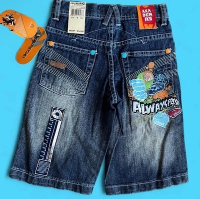 Akademiks Y2K Vintage Kids Denim Shorts Skater Style Boys 4T NWT - Image 1 of 4