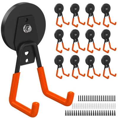 12 piezas ganchos magnéticos de alta resistencia, gancho de almacenamiento magnético grande fuerte para colgar... Foto 1 de 4