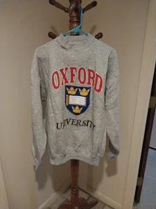 Vintage Oxford University Champion Sweatshirt Herren XL grau 80s USA Heavy - Bild 1 von 5