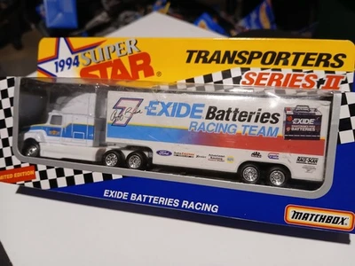 1994 MATCHBOX SUPER STAR TRANSPORTE SERIES II EXIDE BATTERIES Geoff Bodine 1/80 - Image 1 of 4