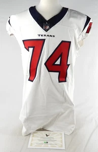 Camiseta blanca emitida por el juego Greg Little #74 2023 de los Houston Texans 46 954 - Imagen 1 de 7