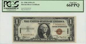 1935A $1 Hawaii - WWII Emergency Issue Fr# 2300 PCGS Gem 66 PPQ - Picture 1 of 2