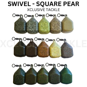 10 x SQUARE PEAR SWIVEL CARP LEADS - ALL COLOURS AND SIZES AVALIABLE - Picture 1 of 17