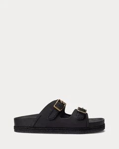 Polo Ralph Lauren Turbach Suede Sandal | Black | UK Size 8 | RRP £179 - Picture 1 of 4