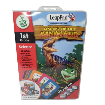 Leapfrog LeapPad (Leap And The Lost DINOSAUR) 1st Grade SCIENCE Book & Cartridge - Image 1 of 3