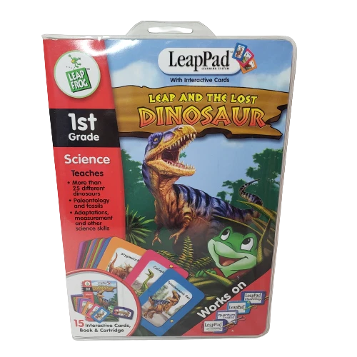 Leapfrog LeapPad (Leap And The Lost DINOSAUR) 1st Grade SCIENCE Book & Cartridge - Image 1 of 3