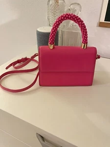 Zara Barbie Pink Mini Bag With Beaded Handle - Picture 1 of 9