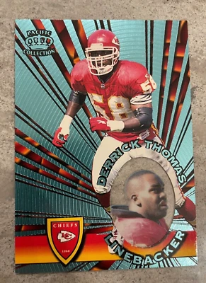 Derrick Thomas 1996 Pacific Invincible Platinum Blue Parallel I-74 Chiefs Bama - Image 1 of 2
