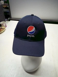 Pepsi Cola Adult Adjustable Blue Mesh Hat Cap Strapback - Picture 1 of 3