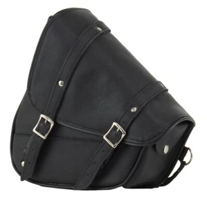 BOLSO INDIVIDUAL BRAZO OSCILANTE DE MOTOCICLETA DE CUERO NEGRO DE UNA SOLA CARA PARA HARLEY - DDD88 - Imagen 1 de 7