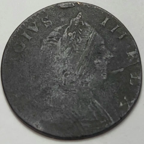 1775 Simian Halfpenny Crude Shield 79.6 grains Cover