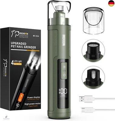 IREDOON Profi Krallenschleifer für Hunde 3-Gang Mit 4 LED-Leuchten ? Neuester