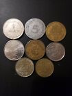 Middle East 1960-2016 lot of 8 circulated coins diff denomination composition.