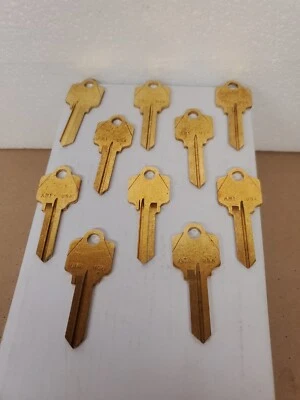 10 PACK Ilco Taylor Line AR1-BR ARROW Keys Blank New Ar1br Made In USA