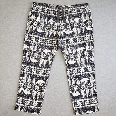 Pantalones de pijama Old Navy Lounge para mujer XXL a juego con The Fam gris oso polar bolsillos Foto 1 de 4