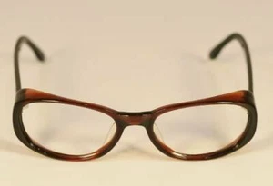 Fossil Emma Brown Black Plastic Eyeglass Frames Designer Rx Eyewear - Picture 1 of 3