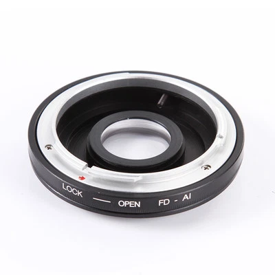 For Canon FD Lens to Nikon AI Mount Adapter w/ Correctional Glass Focus Infinity - Image 1 of 4