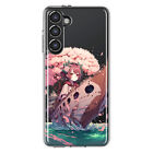 For Samsung Galaxy S23 Shockproof Case Pink Cherry Blossom Girl Boat