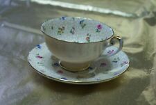 shelley oleander chintz cup and saucer in the forget me not rose pattern
